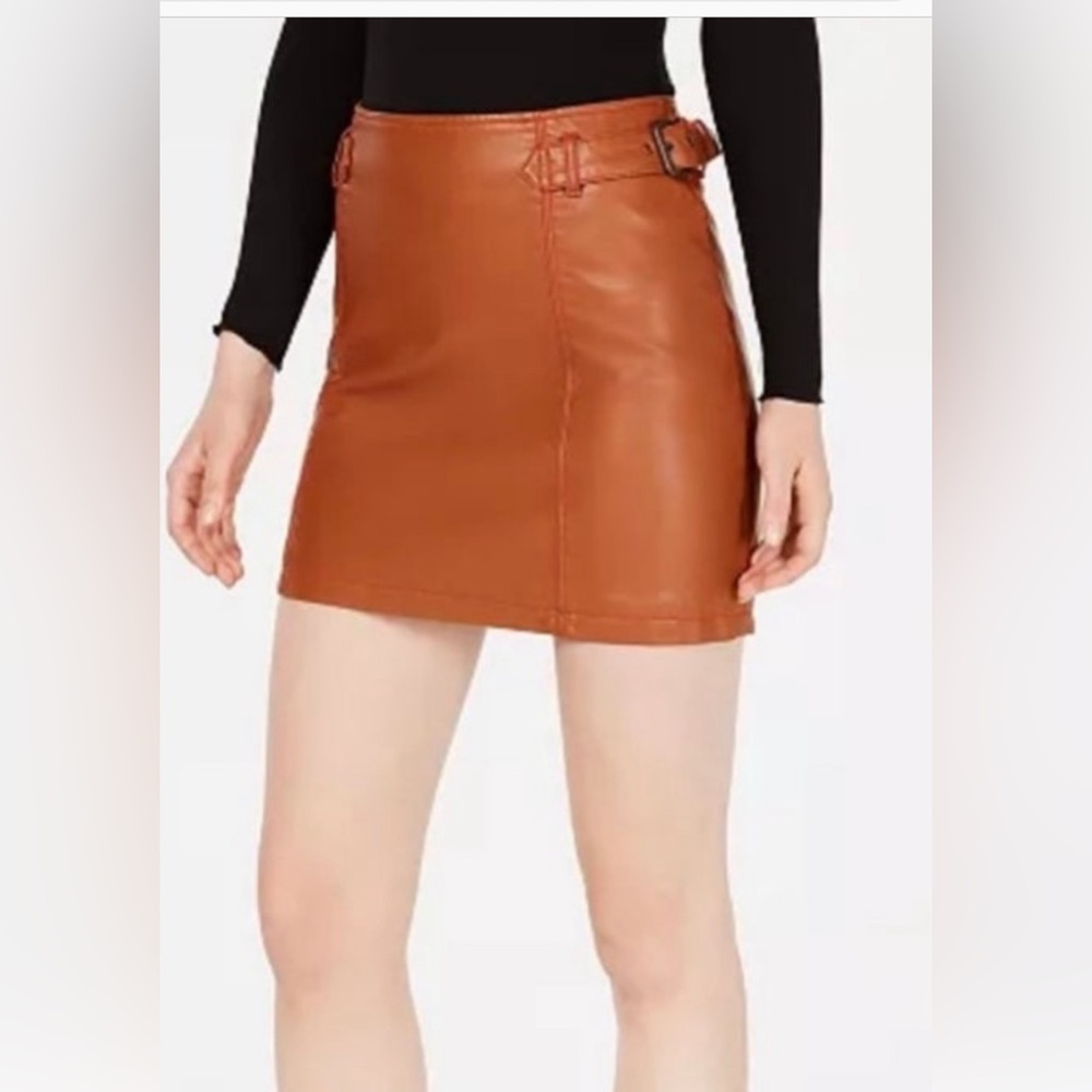 NWT FREE PEOPLE CHARLI FAUX LEATHER SKIRT